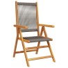Ensemble de salle à manger pour jardin 5 pcs Gris 565566565566