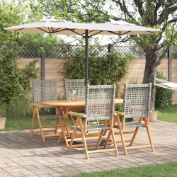 Ensemble de salle à manger pour jardin 5 pcs Gris 565567565567