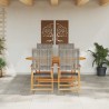 Ensemble de salle à manger pour jardin 5 pcs Gris 565567565567