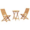 Ensemble bistro pliant 3 pcs Marron Bois d'Acacia Massif 565570565570