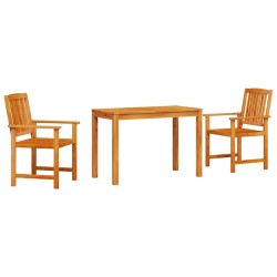 Ensemble de salle à manger pour jardin 3 pcs Marron 565571565571