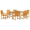 Ensemble de salle à manger pour jardin 5 pcs Marron 565572565572