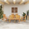 Ensemble de salle à manger pour jardin 5 pcs Marron 565572565572