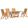 Ensemble de salle à manger pour jardin 5 pcs Marron 565573565573