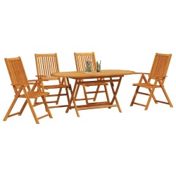 Ensemble de salle à manger pour jardin 5 pcs Marron 565573565573