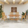 Ensemble de salle à manger pour jardin 5 pcs Marron 565573565573