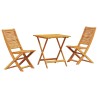 Ensemble bistro pliant 3 pcs Marron Bois d'Acacia Massif 565574565574