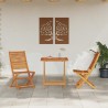Ensemble bistro pliant 3 pcs Marron Bois d'Acacia Massif 565574565574