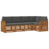 Ensemble de canapé d'angle 5 pcs Naturel et Anthracite 565575565575