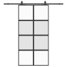 Porte coulissante avec kit de quincaillerie noir 102,5x205 cm 565576565576