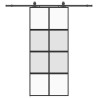 Porte coulissante avec kit de quincaillerie noir 90x205 cm 565580565580
