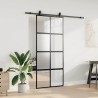 Porte coulissante avec kit de quincaillerie noir 90x205 cm 565580565580