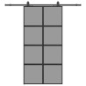 Porte coulissante avec kit de quincaillerie noir 102,5x205 cm 565584565584
