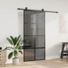Porte coulissante avec kit de quincaillerie noir 102,5x205 cm 565584565584