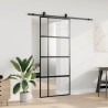 Porte coulissante avec kit de quincaillerie noir 90x205 cm 565585565585