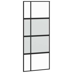 Porte coulissante avec kit de quincaillerie noir 90x205 cm 565585565585