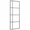 Porte coulissante kit de quincaillerie noir 76x205 cm verre ESG 565586565586
