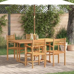 Ensemble de salle à manger pour jardin 5 pcs Naturel 565590565590