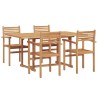 Ensemble de salle à manger pour jardin 5 pcs Naturel 565590565590
