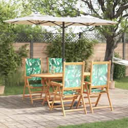 Ensemble de salle à manger pour jardin 5 pcs Motif feuille 565591565591