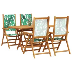 Ensemble de salle à manger pour jardin 5 pcs Motif feuille 565591565591