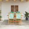 Ensemble de salle à manger pour jardin 5 pcs Motif feuille 565591565591