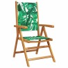 Ensemble de salle à manger pour jardin 5 pcs Motif feuille 565591565591