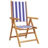 Ensemble de salle à manger pour jardin 5 pcs Bleu et Blanc 565592565592