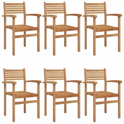Chaise 6 pcs Marron 56 x 55 x 90,5 cm Bois de teck massif 565594565594