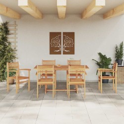 Chaise 6 pcs Marron 56 x 55 x 90,5 cm Bois de teck massif 565594565594