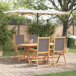 Ensemble de salle à manger pour jardin 5 pcs Anthracite 565597565597