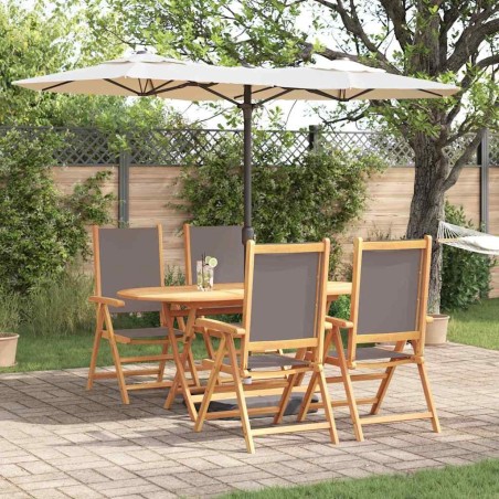 Ensemble de salle à manger pour jardin 5 pcs Anthracite 565597565597