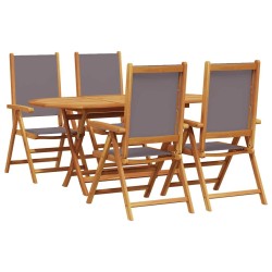 Ensemble de salle à manger pour jardin 5 pcs Anthracite 565597565597