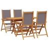 Ensemble de salle à manger pour jardin 5 pcs Anthracite 565597565597