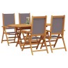 Ensemble de salle à manger pour jardin 5 pcs Anthracite 565597565597