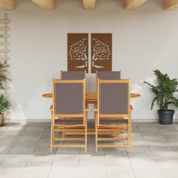 Ensemble de salle à manger pour jardin 5 pcs Anthracite 565597565597