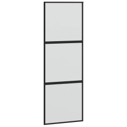 Porte coulissante kit quincaillerie noir 76x205 cm verre trempé 565599565599