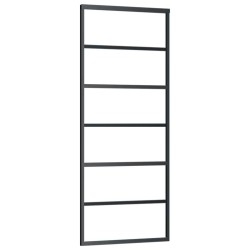 Porte coulissante kit de quincaillerie noir 76x205 cm verre ESG 565602565602