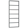Porte coulissante kit de quincaillerie noir 76x205 cm verre ESG 565602565602
