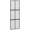 Porte coulissante avec kit de quincaillerie noir 90x205 cm 565604565604
