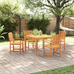 Ensemble de salle à manger pour jardin 5 pcs Marron 565605565605