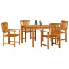 Ensemble de salle à manger pour jardin 5 pcs Marron 565605565605
