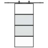 Porte coulissante avec kit de quincaillerie noir 90x205 cm 565607565607