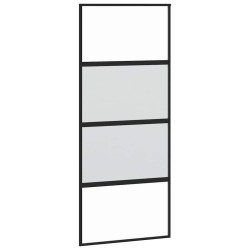 Porte coulissante avec kit de quincaillerie noir 90x205 cm 565607565607