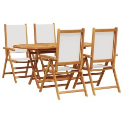 Ensemble de salle à manger pour jardin 5 pcs Blanc crème 565608565608
