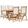 Ensemble de salle à manger pour jardin 5 pcs Blanc crème 565608565608
