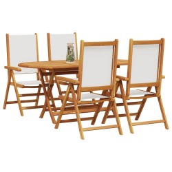 Ensemble de salle à manger pour jardin 5 pcs Blanc crème 565608565608