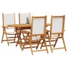 Ensemble de salle à manger pour jardin 5 pcs Blanc crème 565608565608