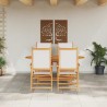 Ensemble de salle à manger pour jardin 5 pcs Blanc crème 565608565608