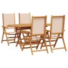 Ensemble de salle à manger pour jardin 5 pcs Beige 565609565609